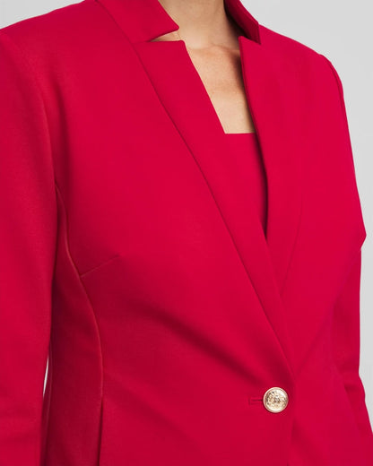 Chico's Women | Ponte Blazer RED ALLURE