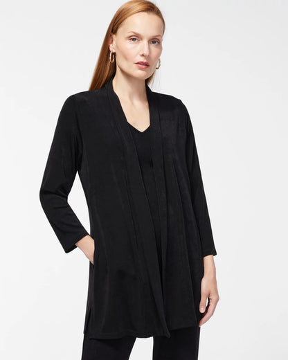 Chico's Women | Travelers™ Classic Long Knit Jacket TRAVELERS BLACK