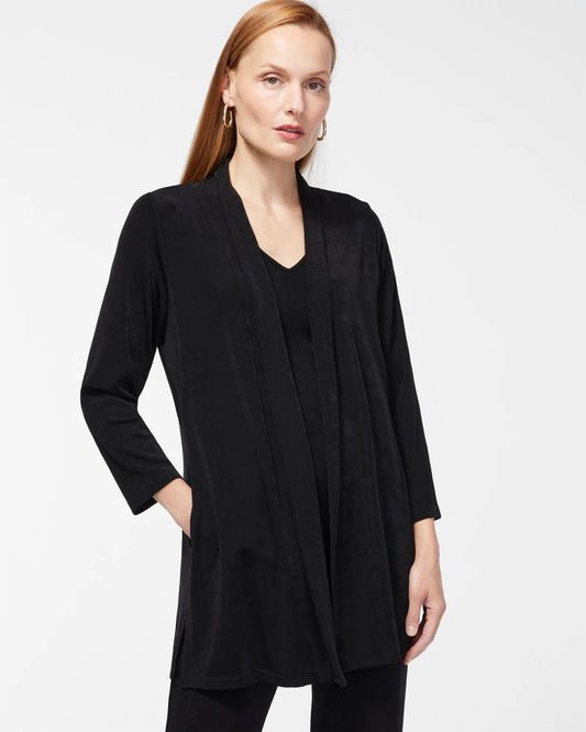 Chico's Women | Travelers™ Classic Long Knit Jacket TRAVELERS BLACK