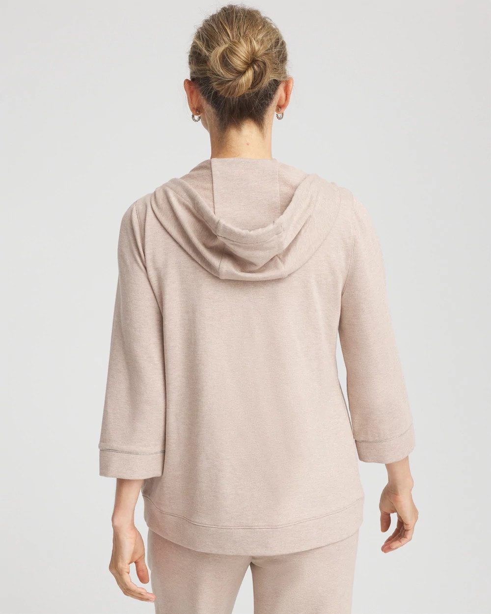 Chico's Women | Zenergy® French Terry Full-Zip Jacket LIGHT TAUPE HEATHER