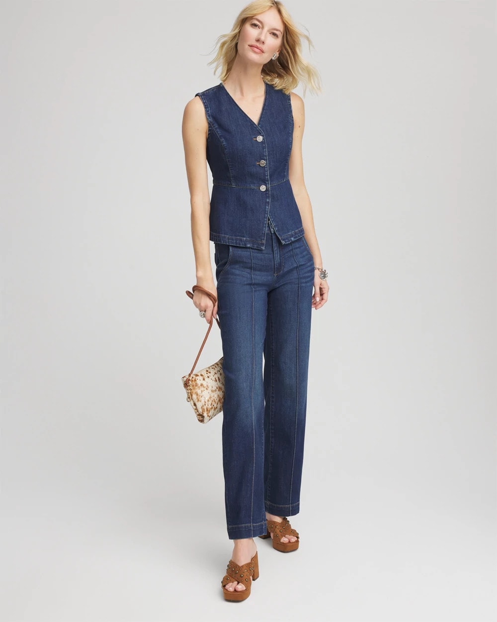Chico's Women | Sleeveless Denim Vest BISCAYNE INDIGO