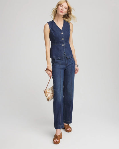 Chico's Women | Sleeveless Denim Vest BISCAYNE INDIGO