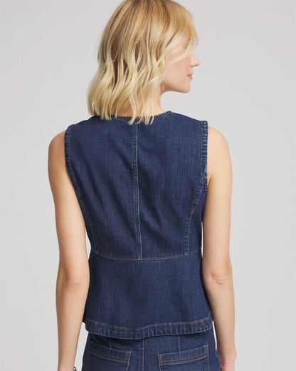 Chico's Women | Sleeveless Denim Vest BISCAYNE INDIGO