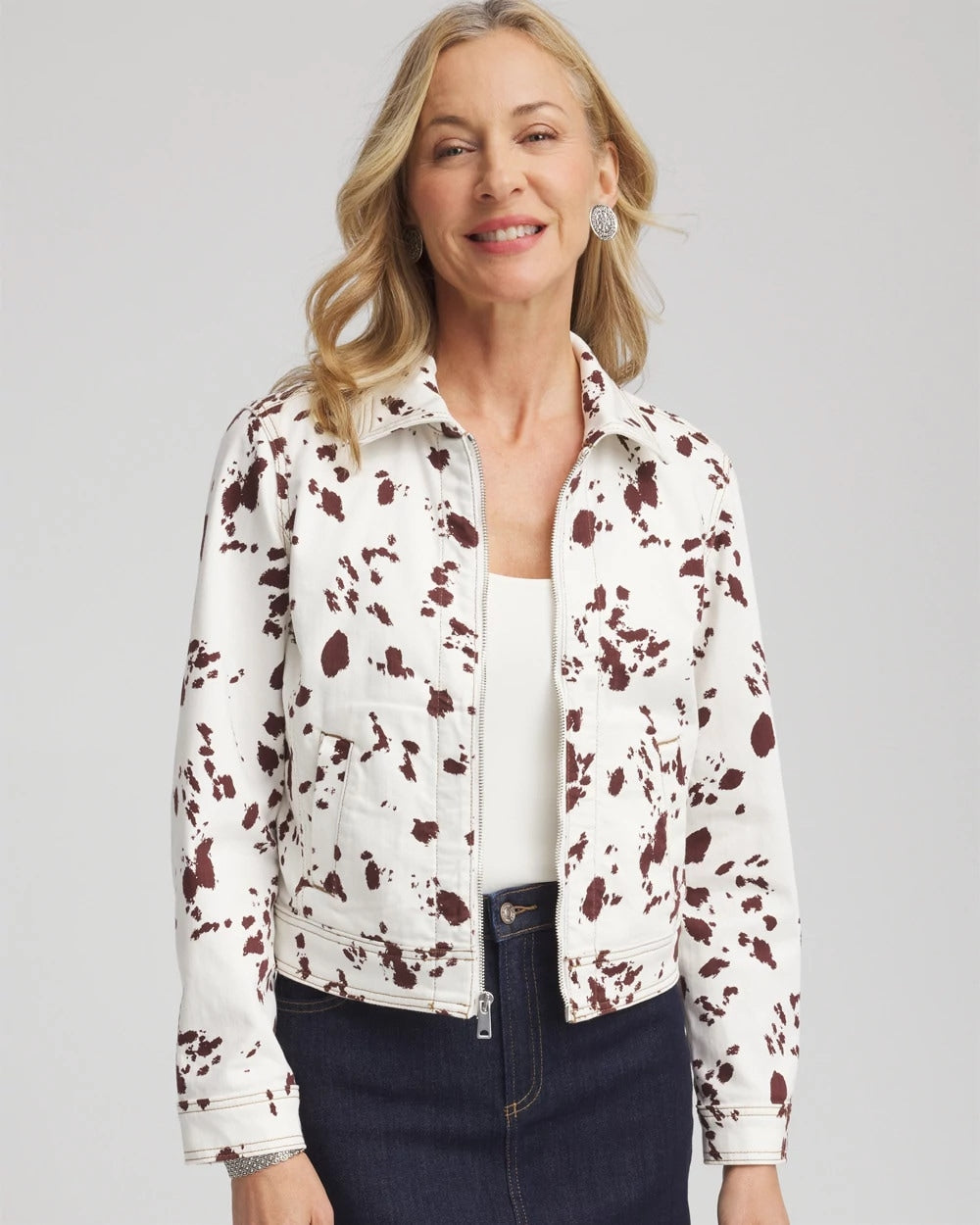 Chico's Women | Pampas Pony Denim Jacket ECRU