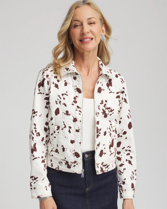 Chico's Women | Pampas Pony Denim Jacket ECRU