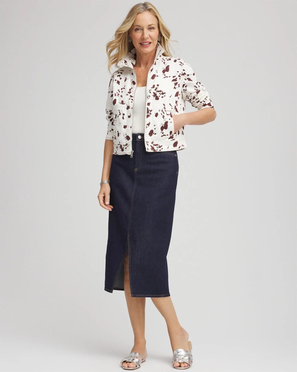 Chico's Women | Pampas Pony Denim Jacket ECRU