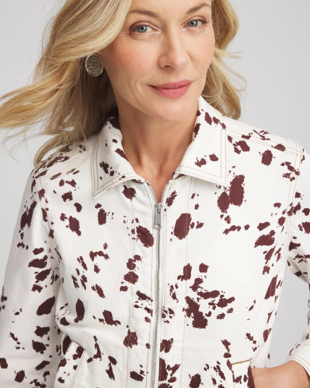 Chico's Women | Pampas Pony Denim Jacket ECRU