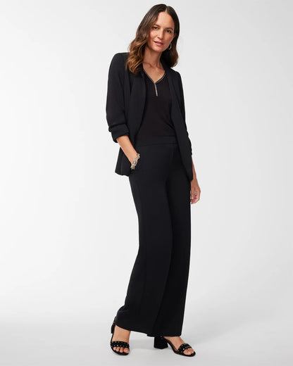 Chico's Women | Ruched Sleeve Blazer BLACK