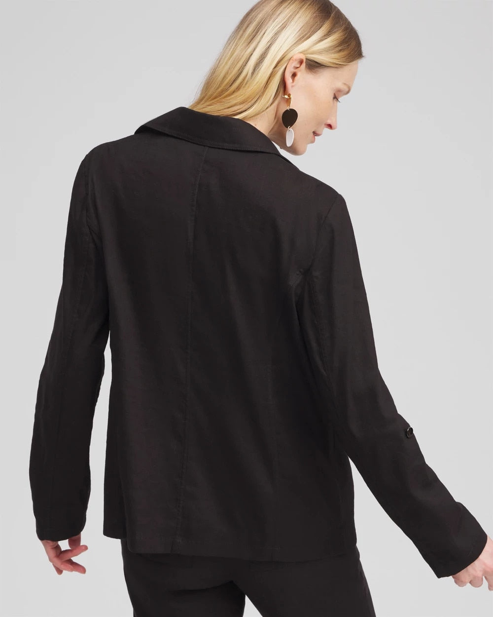 Chico's Women | Linen Blend Stretch Blazer BLACK