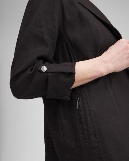 Chico's Women | Linen Blend Stretch Blazer BLACK