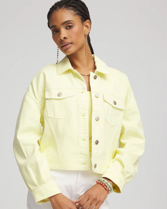 Chico's Women | Relaxed-Fit Denim Jacket BRIGHT YELLOW