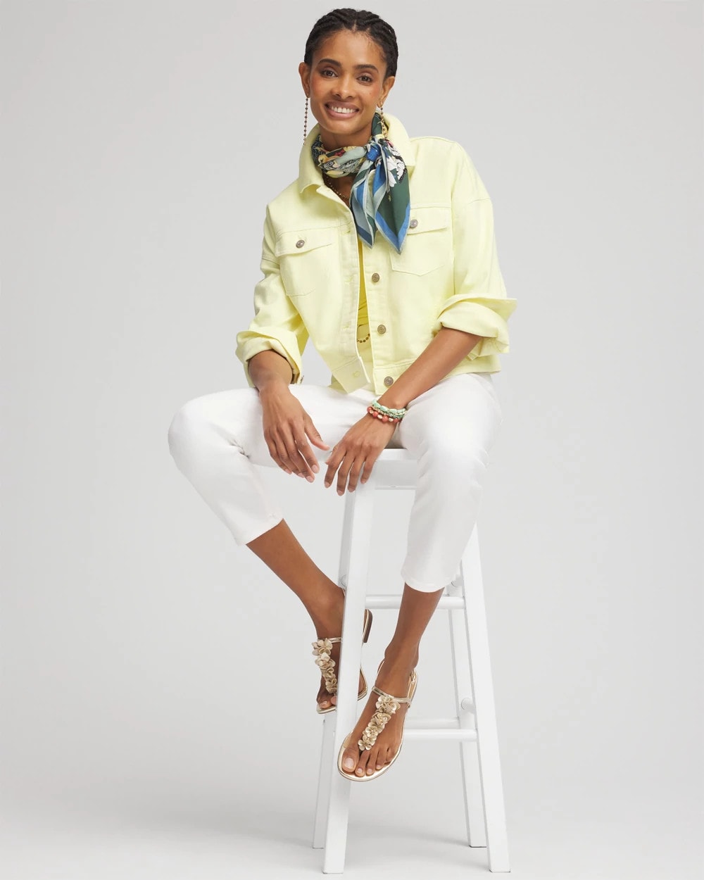 Chico's Women | Relaxed-Fit Denim Jacket BRIGHT YELLOW