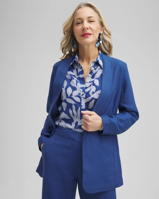 Chico's Women | Linen Blazer NAVAL INDIGO