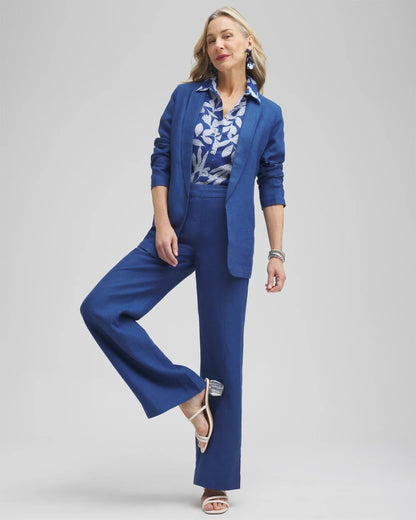 Chico's Women | Linen Blazer NAVAL INDIGO