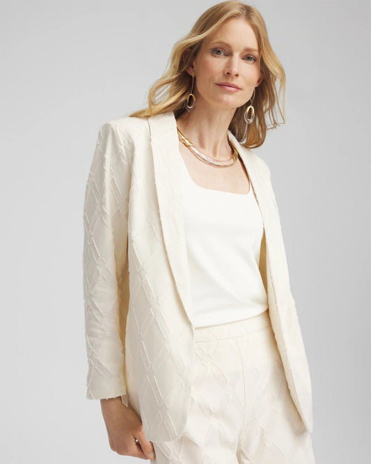 Chico's Women | Textured Blazer NATURAL CREAM