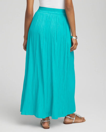 Chico's Women | Pull-on Pleated Maxi Skirt SEASPRAY