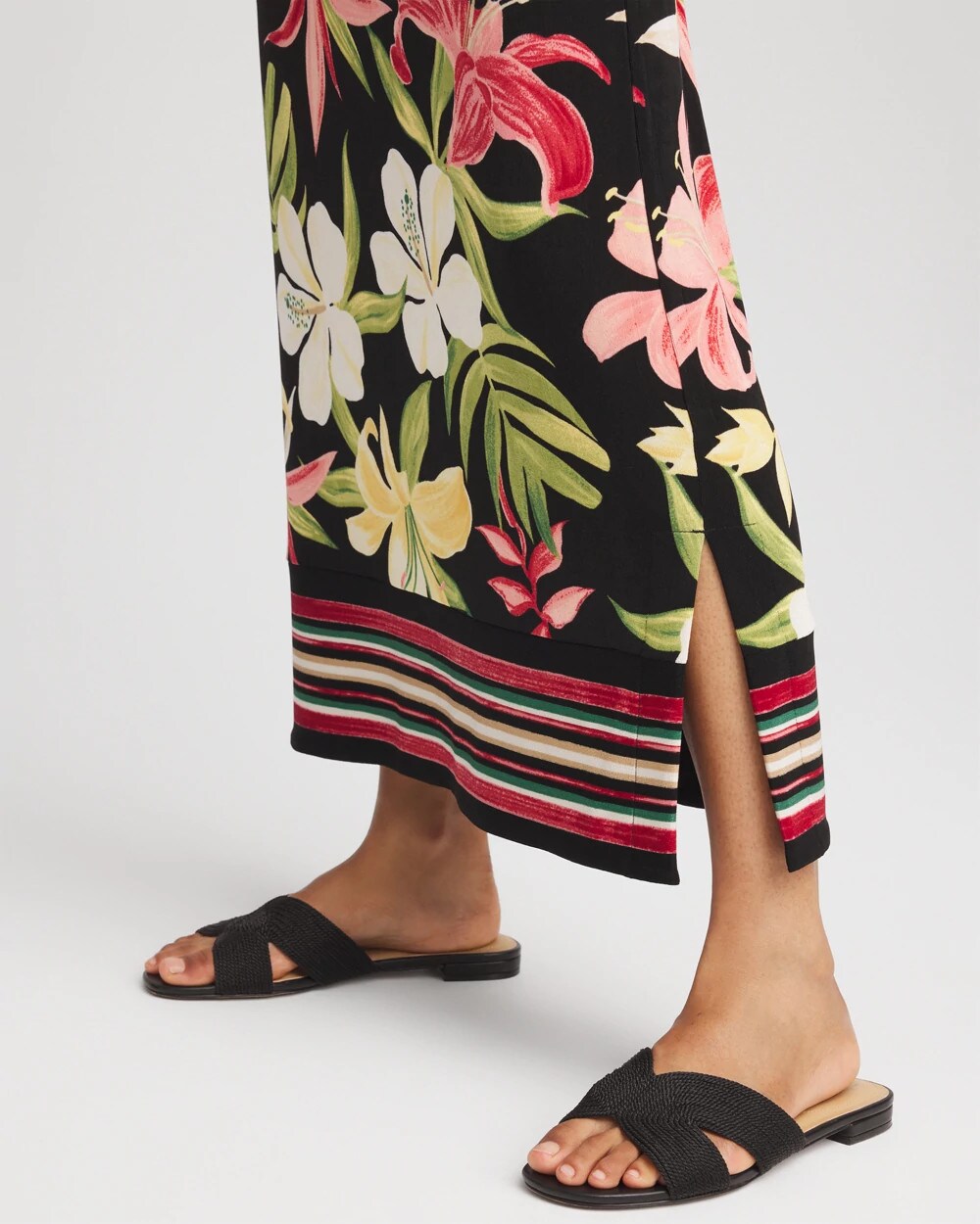 Chico's Women | Travelers™ Tropical-Lily Midi Skirt
