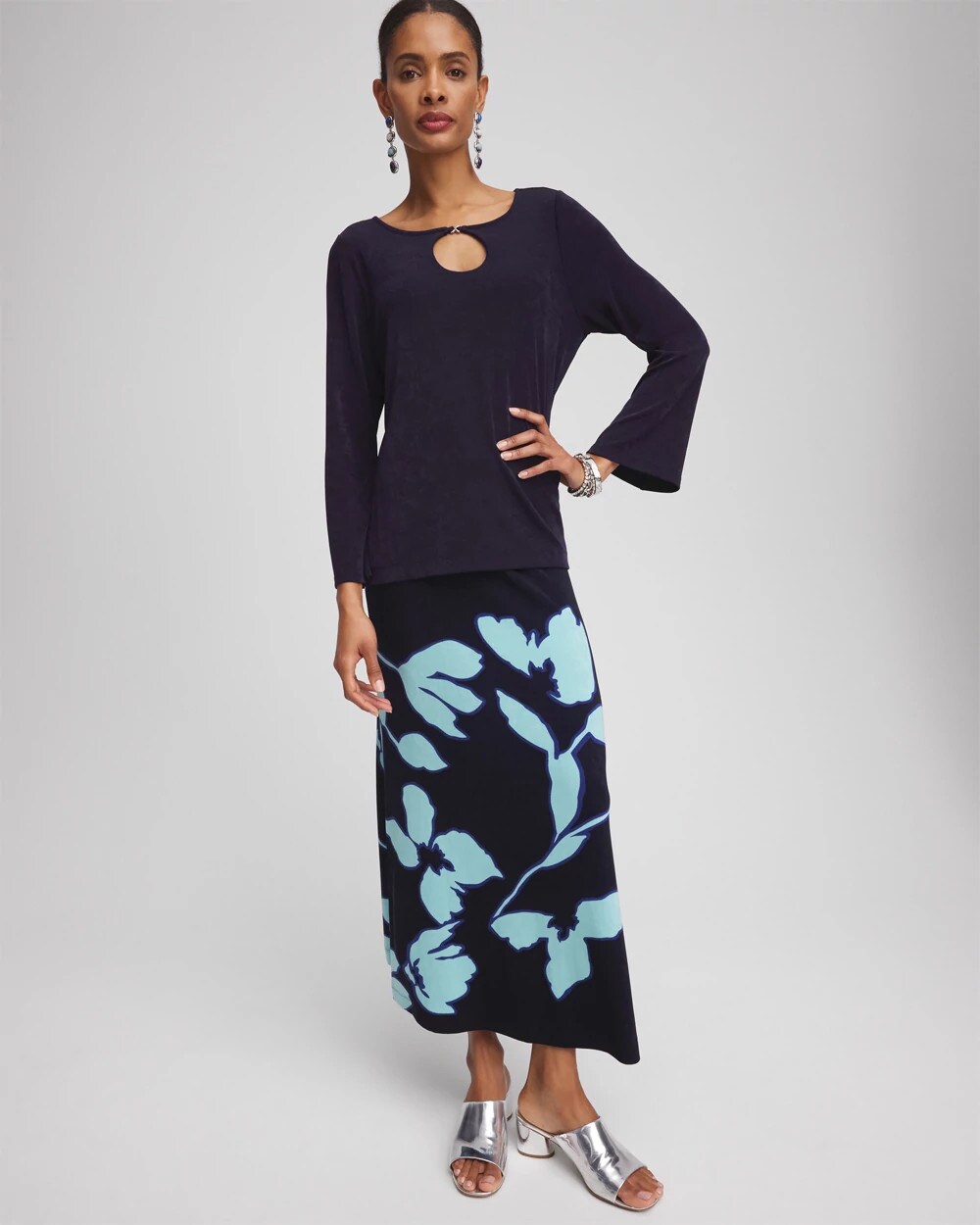 Chico's Women | Travelers™ Midi A-line Skirt