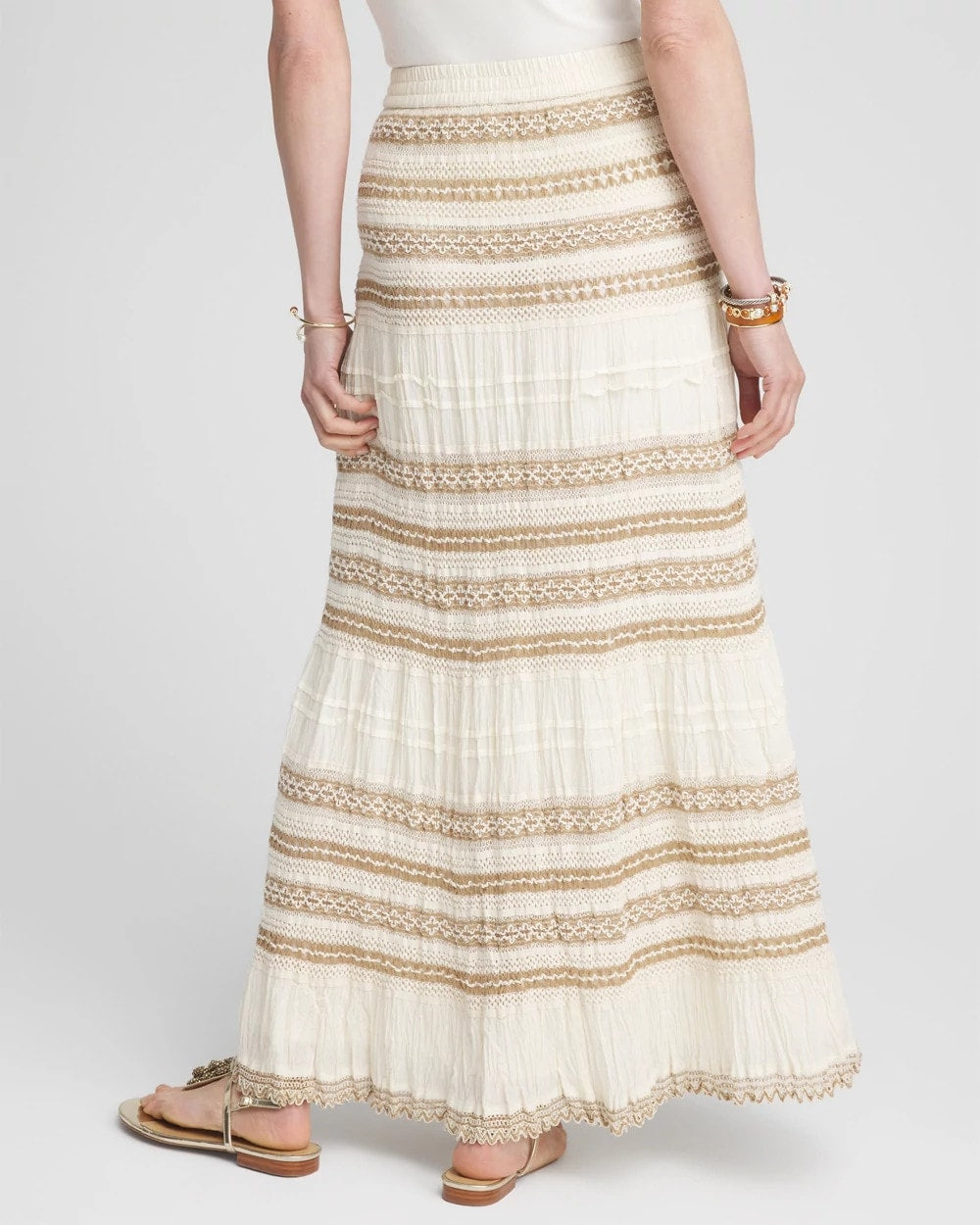 Chico's Women | Crochet Gauze Trim Skirt