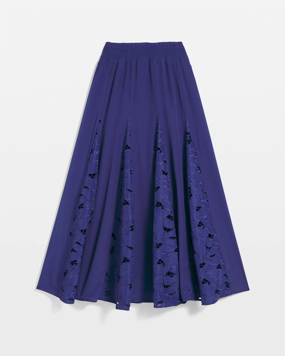 Chico's Women | Godet Maxi Eyelet Skirt BLUE CASA