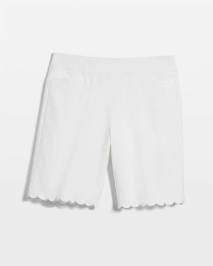 Chico's Women | Brigitte™ Pull-On Scallop-Hem Shorts ALABASTER