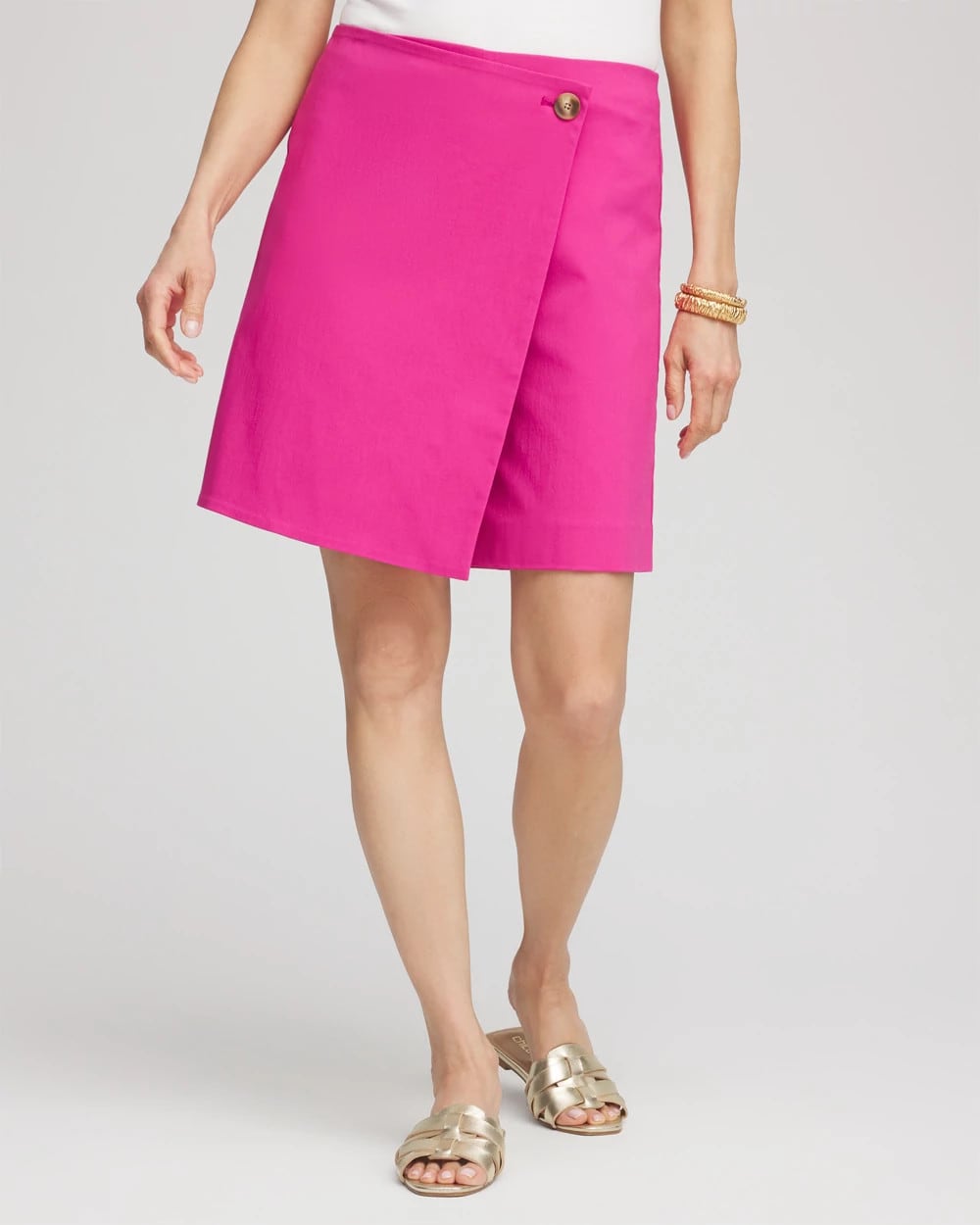 Chico's Women | Brigitte™ Pull-On Asymmetrical Wrap Skort CRUSHED BERRIES