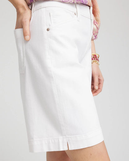 Chico's Women | Denim Trouser Shorts ALABASTER