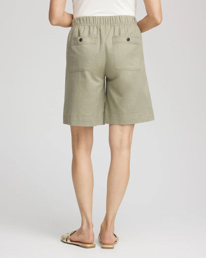 Chico's Women | Cotton-Linen Pull-On Utility Shorts WASHED SAGE