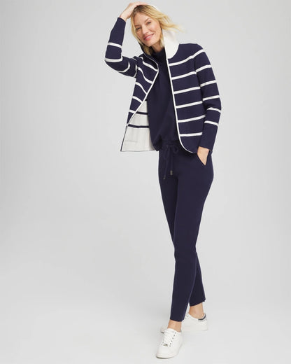 Chico's Women | Zenergy® Luxe Reversible Stripe Cardigan PASSPORT BLUE