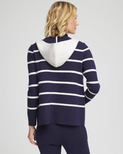 Chico's Women | Zenergy® Luxe Reversible Stripe Cardigan PASSPORT BLUE