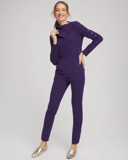 Chico's Women | Zenergy® Luxe Envelope Neck Sweater PURPLE ELIXIR