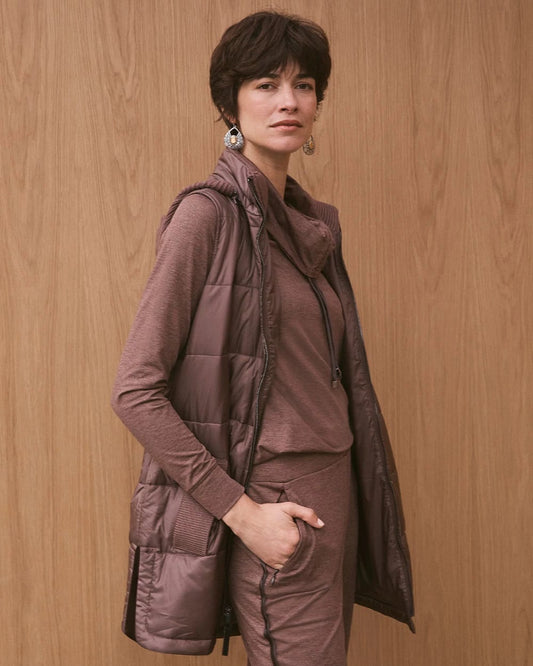 Chico's Women | Zenergy® Quilted Hooded Vest WALNUT