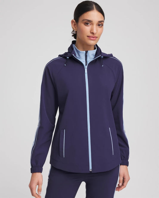 Chico's Women | Zenergy® UPF Piped Jacket PASSPORT BLUE