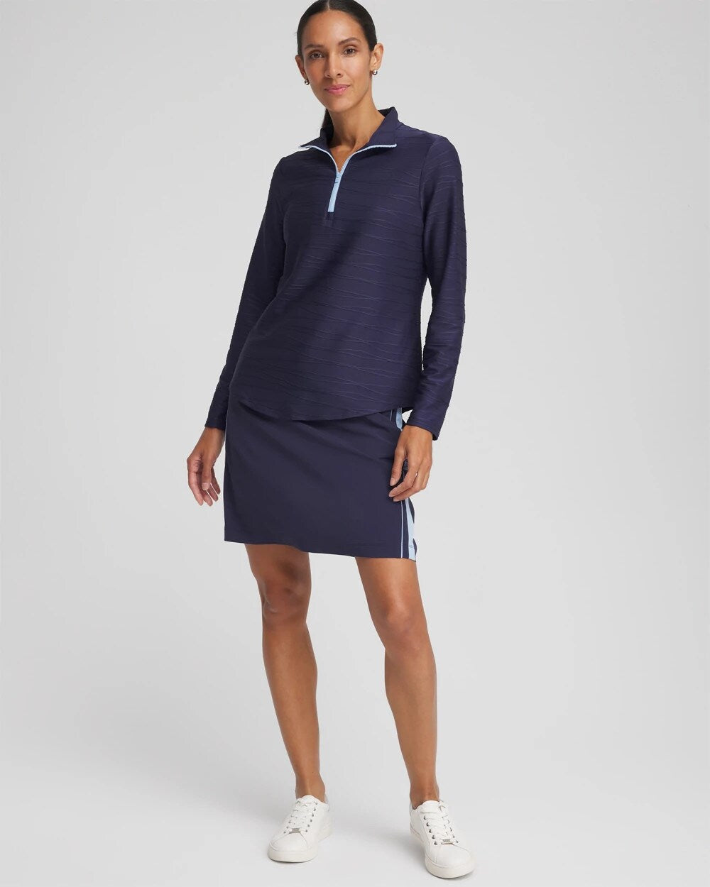 Chico's Women | Zenergy® UPF Wave Half Zip PASSPORT BLUE
