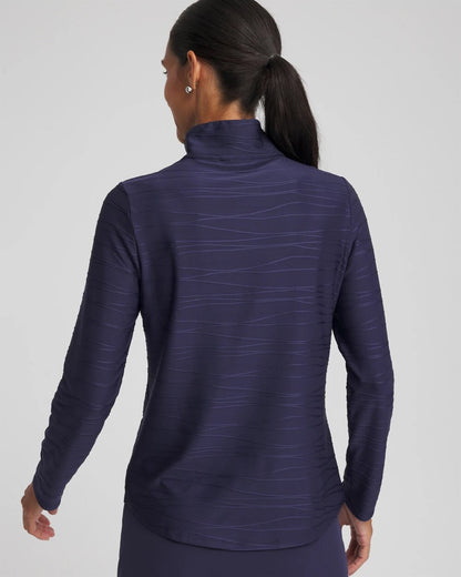 Chico's Women | Zenergy® UPF Wave Half Zip PASSPORT BLUE