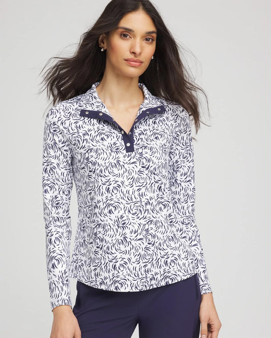 Chico's Women | Zenergy® UPF Palma Pullover PASSPORT BLUE