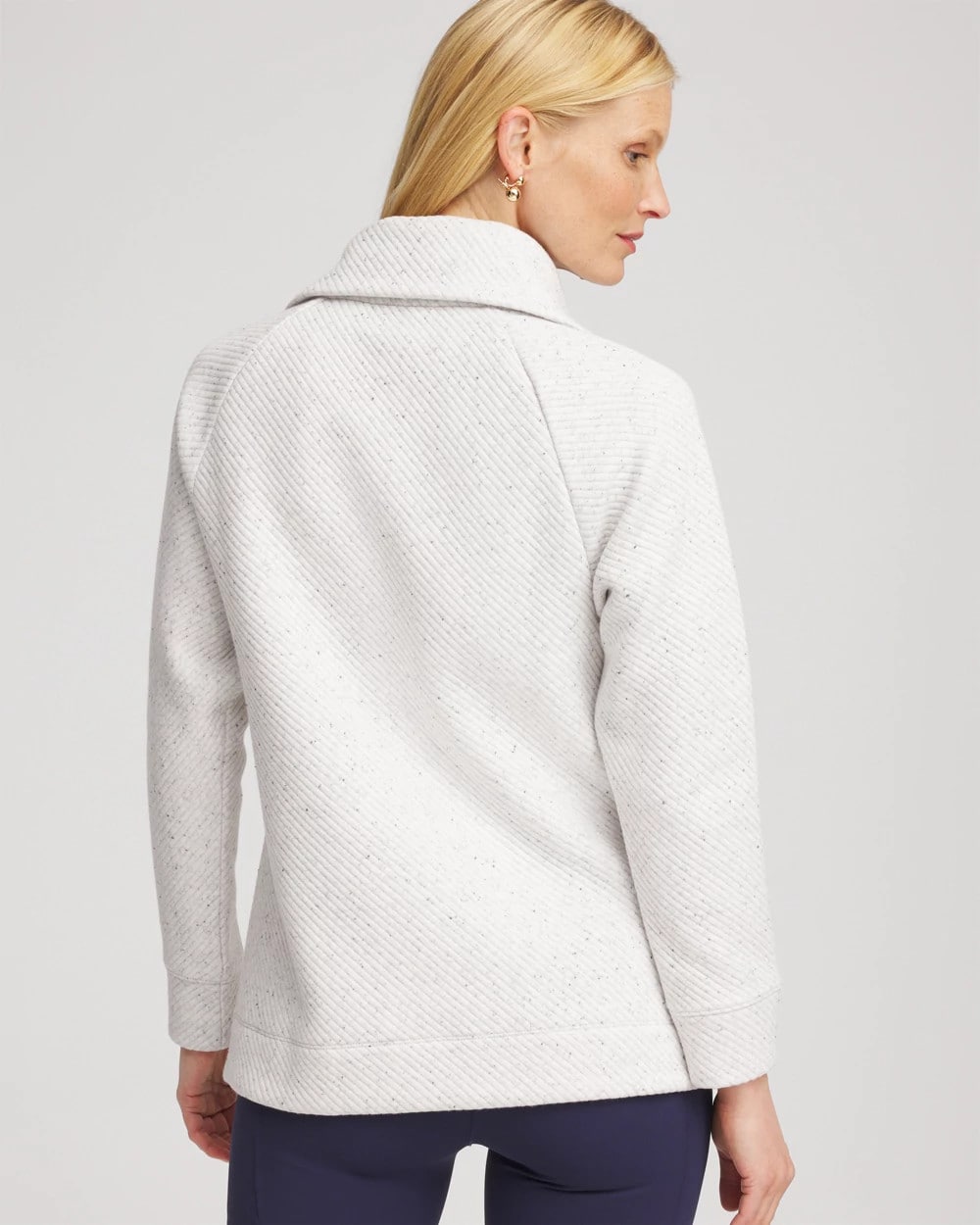 Chico's Women | Zenergy® Textured Rib Tunic LIGHT HEATHER GRAY