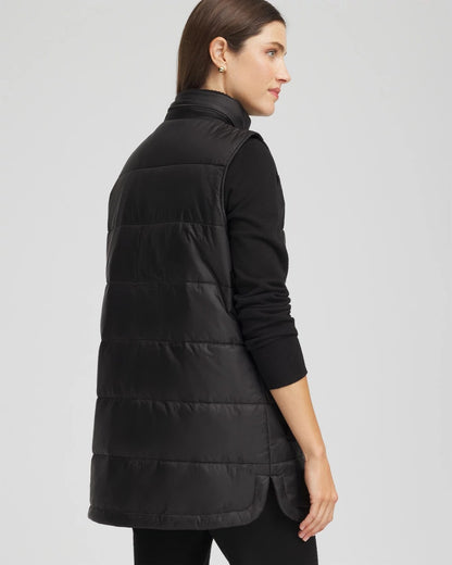 Chico's Women | Zenergy® Quilted Hooded Vest BLACK