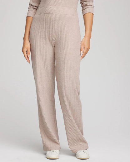 Chico's Women | Zenergy® Brushed Ribbed Pants LIGHT TAUPE HEATHER