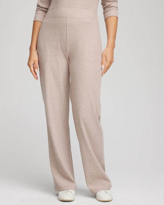 Chico's Women | Zenergy® Brushed Ribbed Pants LIGHT TAUPE HEATHER