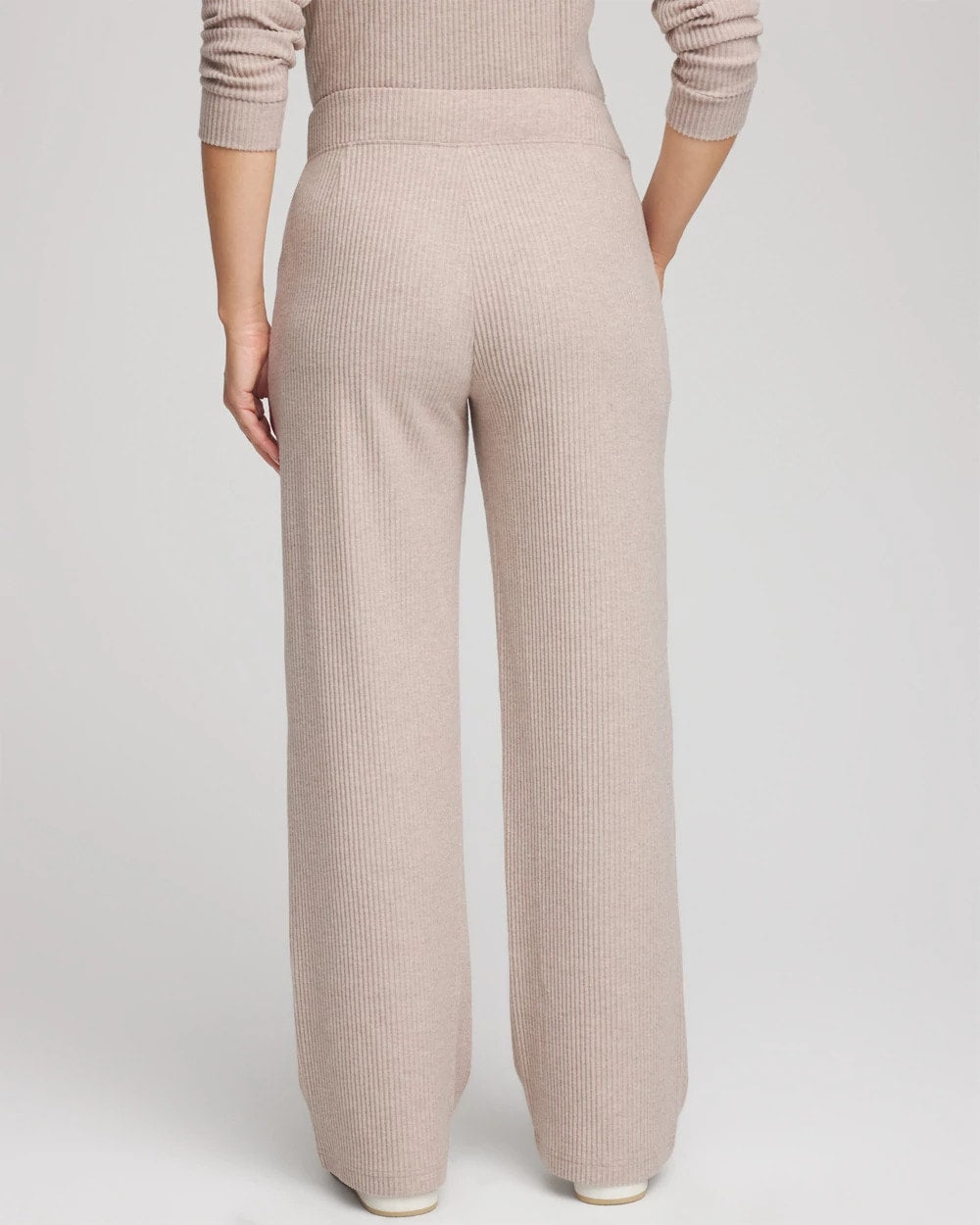 Chico's Women | Zenergy® Brushed Ribbed Pants LIGHT TAUPE HEATHER