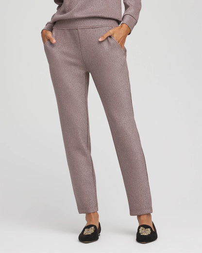 Chico's Women | Zenergy® Sparkle Tapered Ankle Pants WALNUT