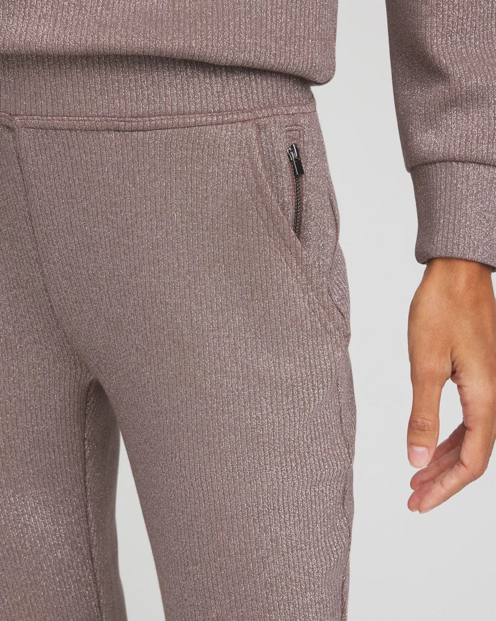 Chico's Women | Zenergy® Sparkle Tapered Ankle Pants WALNUT