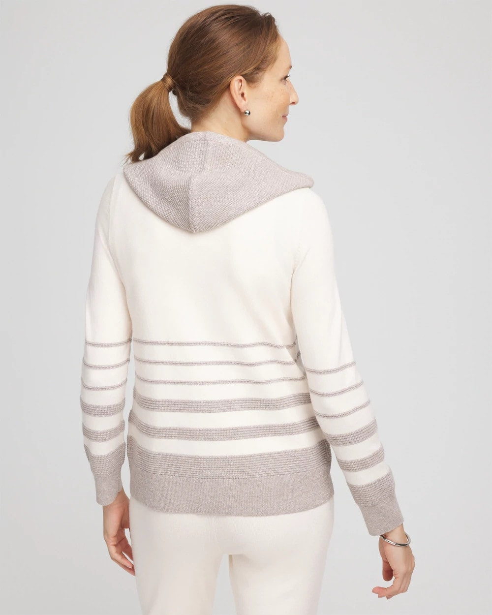 Chico's Women | Zenergy® Luxe Metallic Striped Sweater ENGLISH CREAM