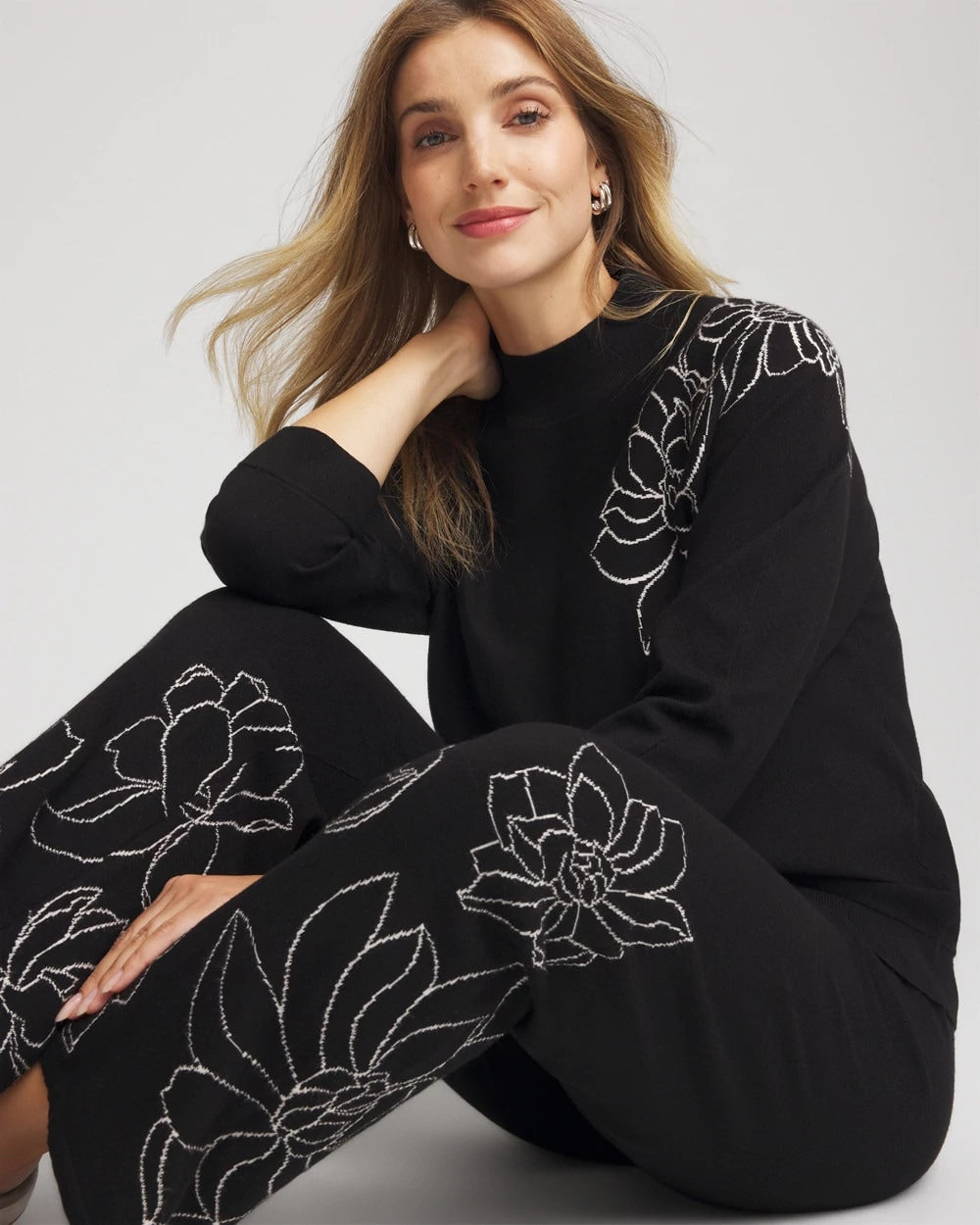 Chico's Women | Zenergy® Luxe Intarsia Sweater BLACK