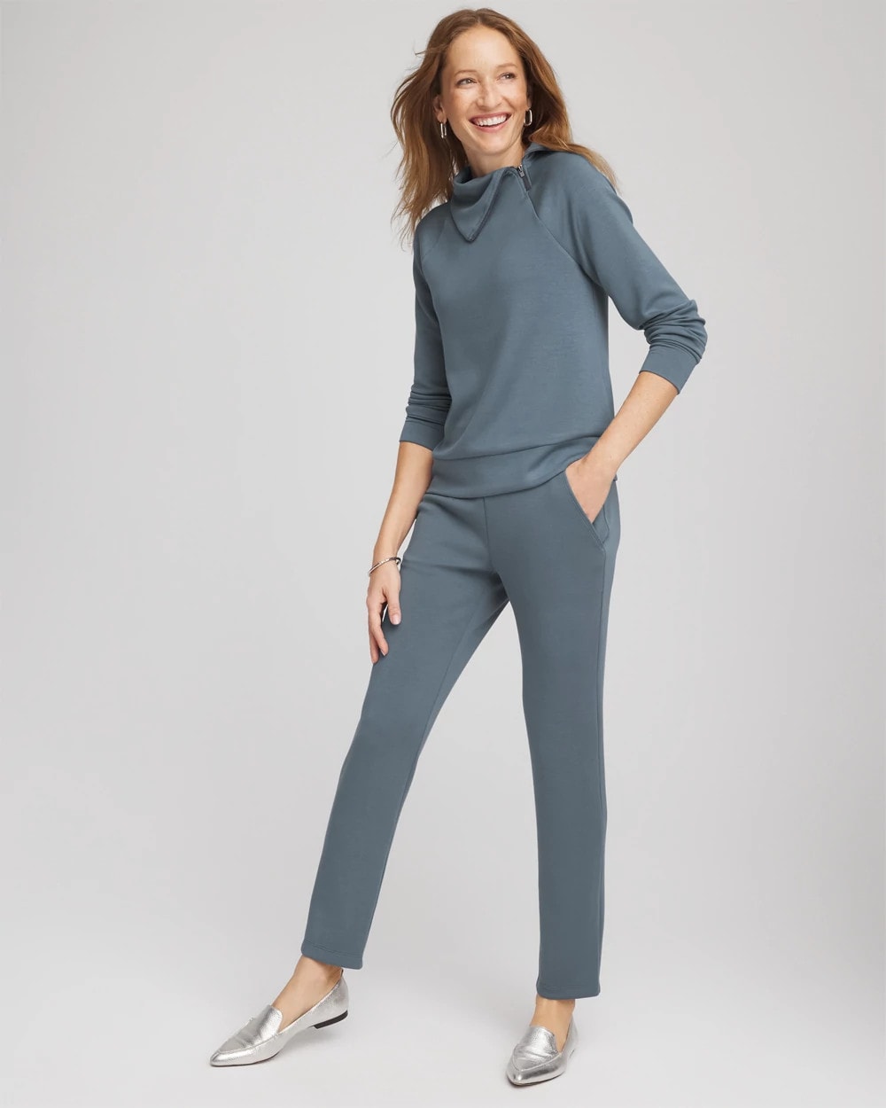 Chico's Women | Zenergy® Soft Popover Top STORMY WEATHER