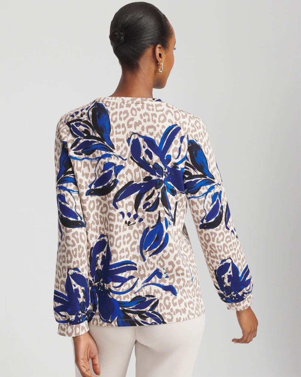 Chico's Women | Zenergy® Soft Animal Print Top SMOKEY TAUPE