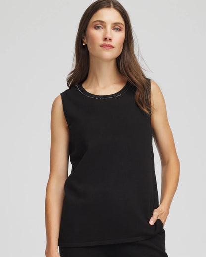 Chico's Women | Zenergy® Luxe Diamante Tank BLACK