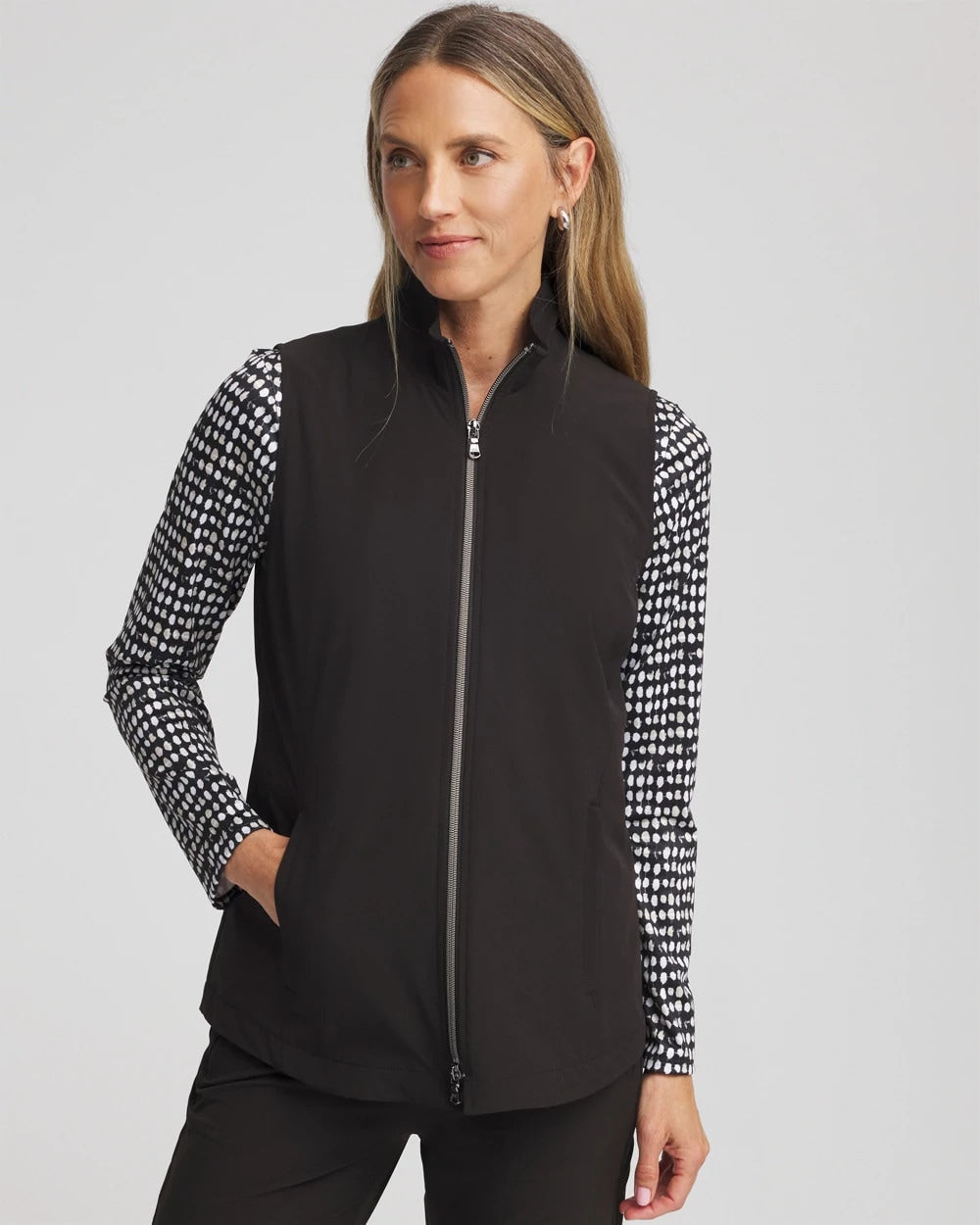 Chico's Women | Zenergy® UPF Front-Zip Travel Vest BLACK