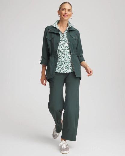 Chico's Women | Zenergy® Ripstop Cargo Jacket DARKEST SPRUCE